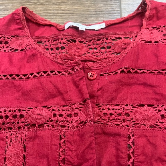 Tularosa Payton Lace Dress Burnt Cayenne 3/4 Sleeve Button Front Sz XS Revolve - Picture 5 of 14
